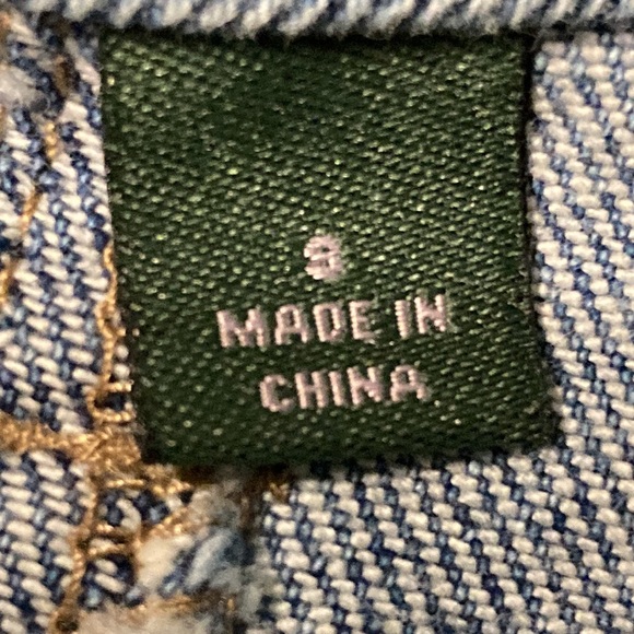 Wild Fable Denim Jean Mini Skirt Factory Distressed sz 9 - Picture 8 of 12